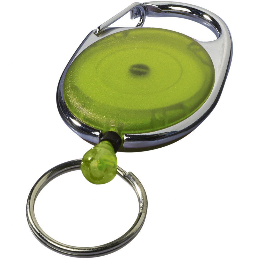 Logo trade promotional merchandise photo of: Gerlos roller clip key chain, lime