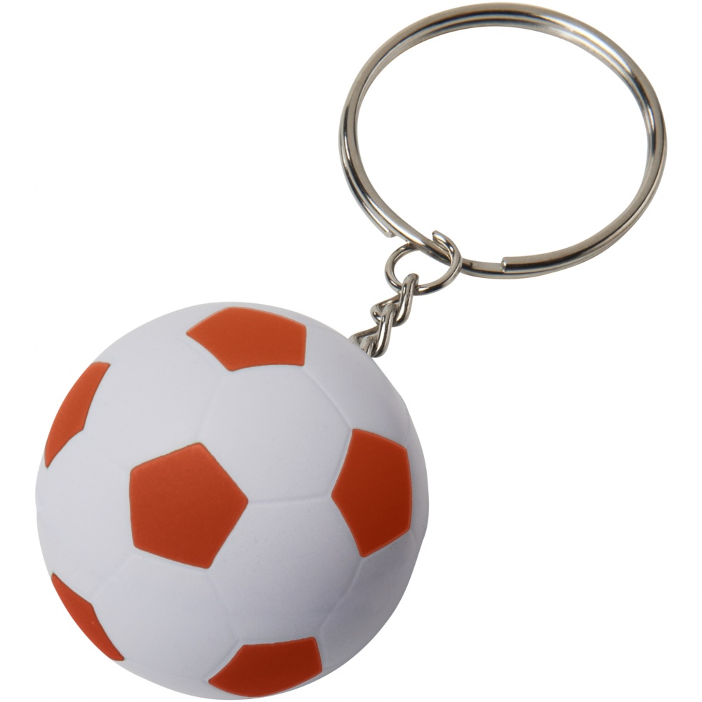 Logo trade business gifts image of: Striker football key chain, orange