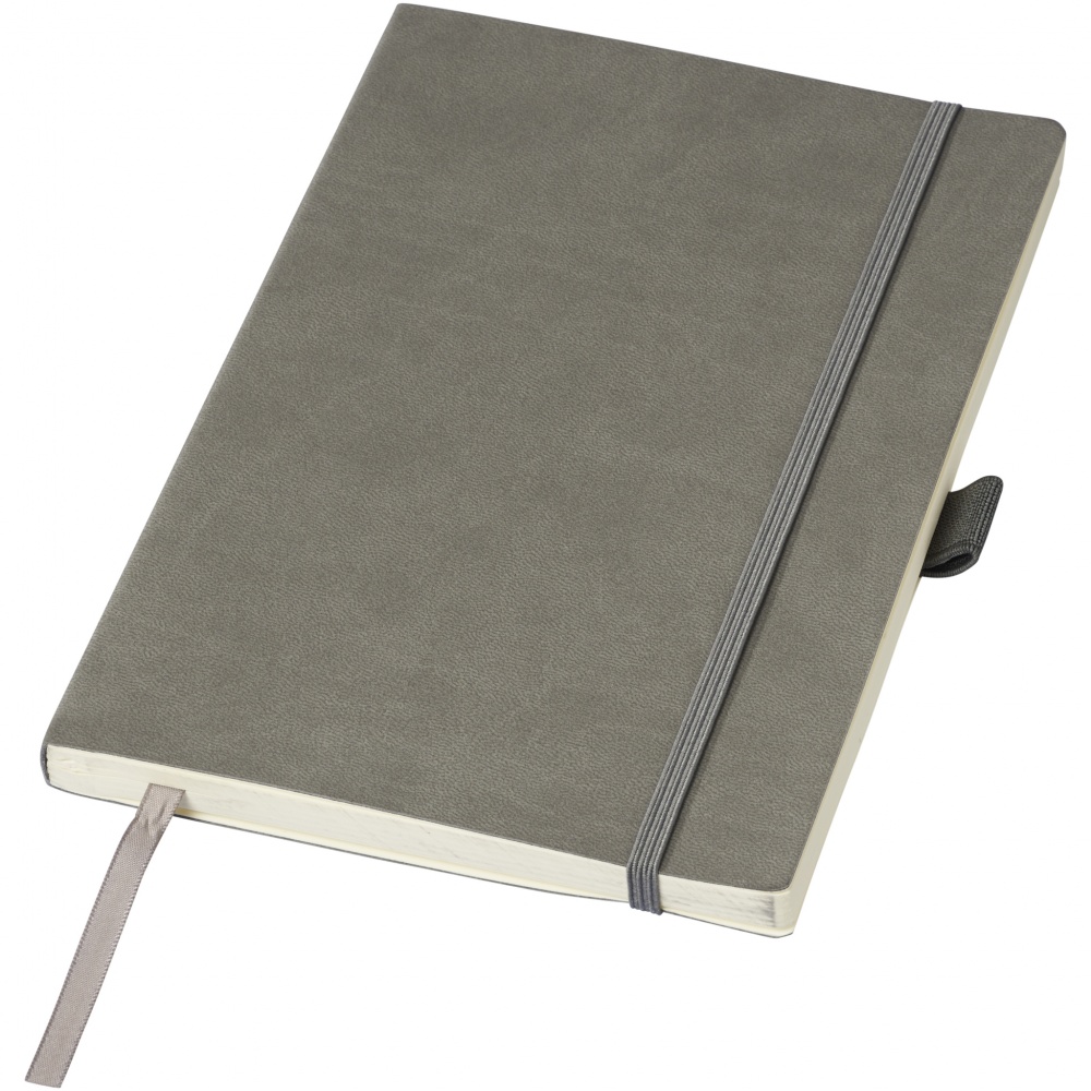 Logo trade corporate gifts picture of: Revello Notebook A5, grey