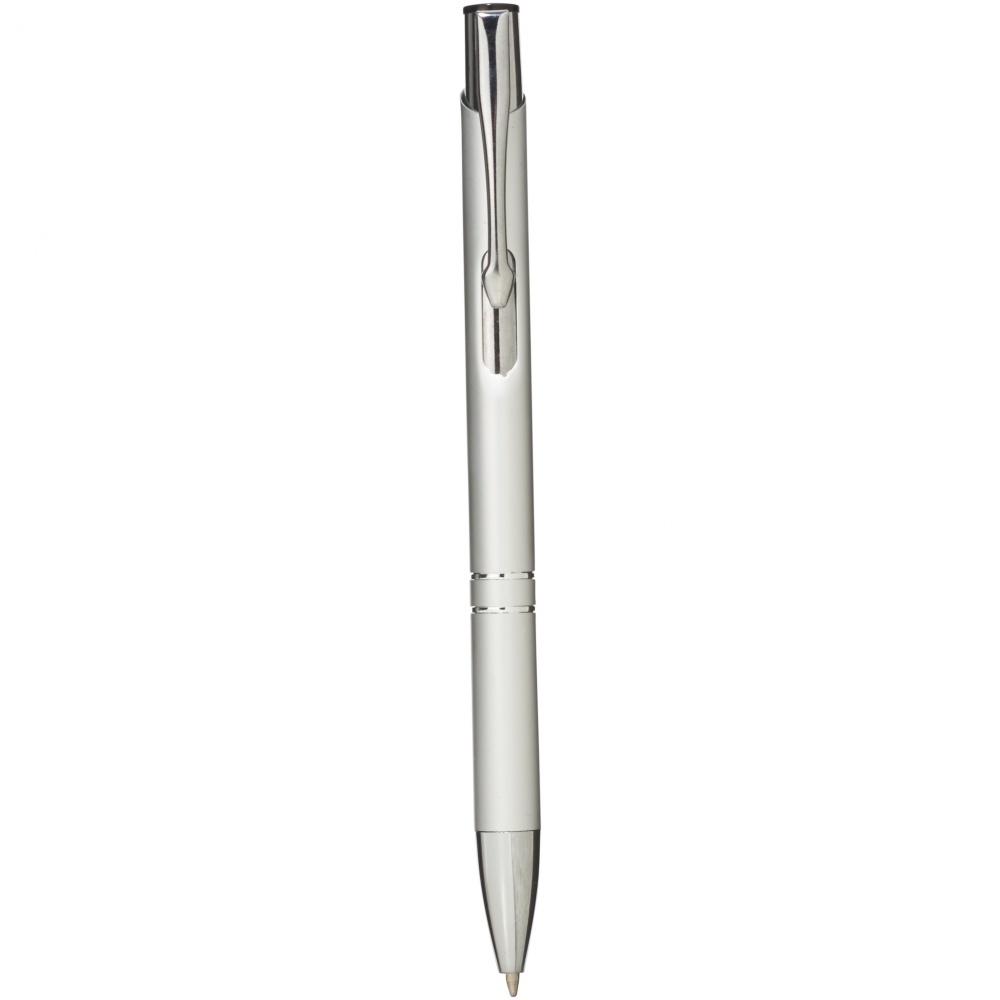 Logo trade promotional products image of: Moneta Ballpoint Pen, Silver