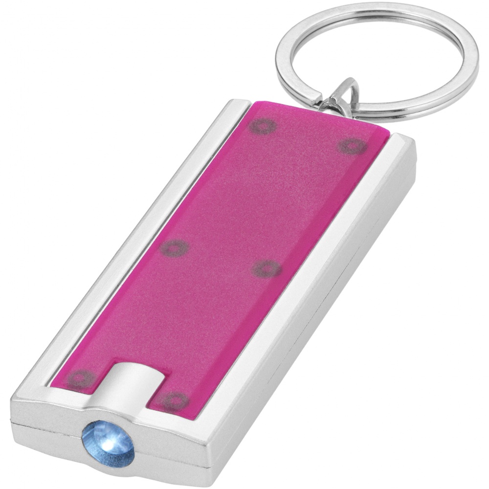 Logotrade promotional item picture of: Castor LED keychain light, magenta