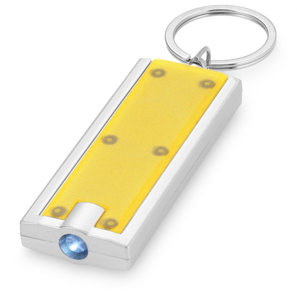 Logotrade corporate gift picture of: Castor LED keychain light, yellow