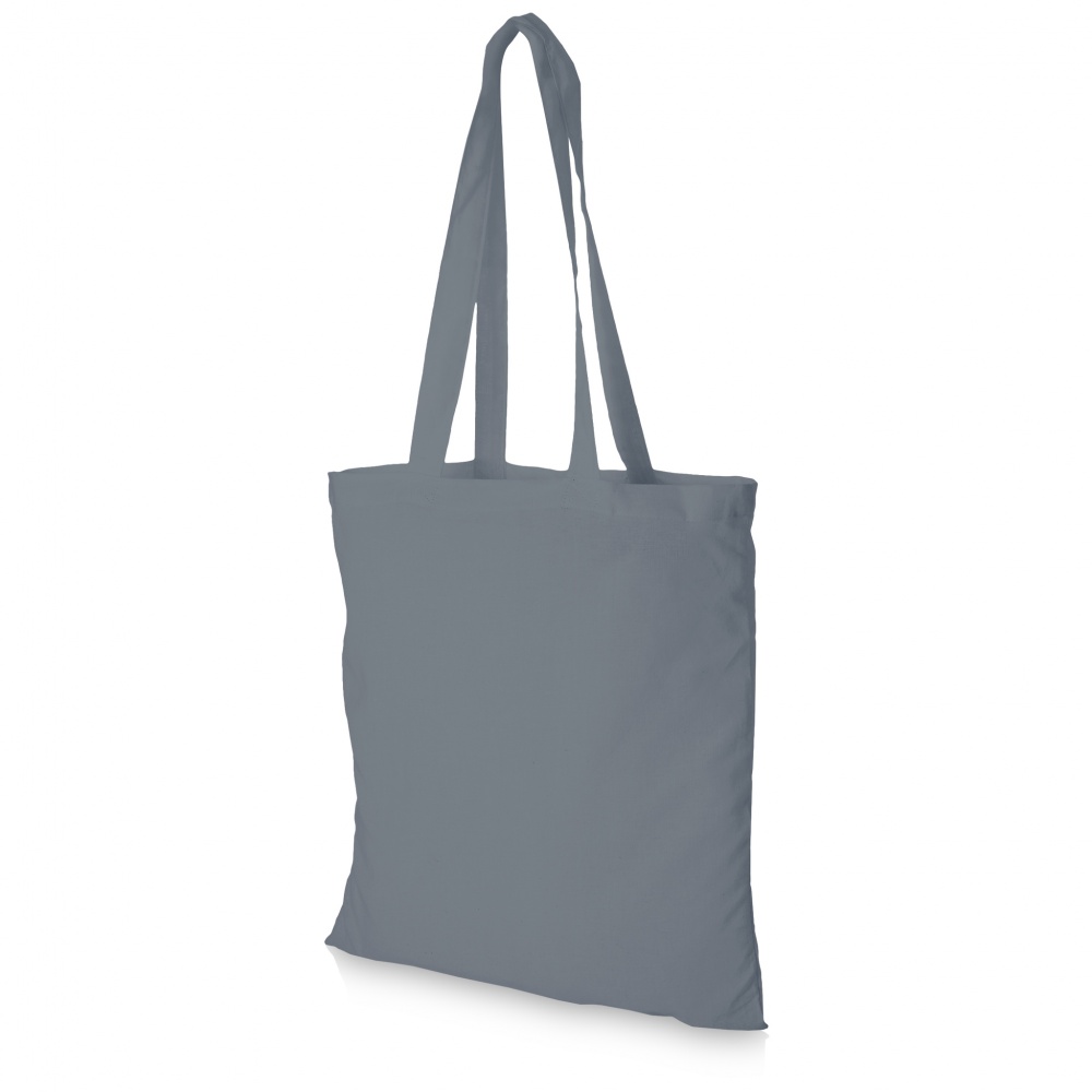 Logotrade promotional giveaway image of: Madras cotton tote, grey