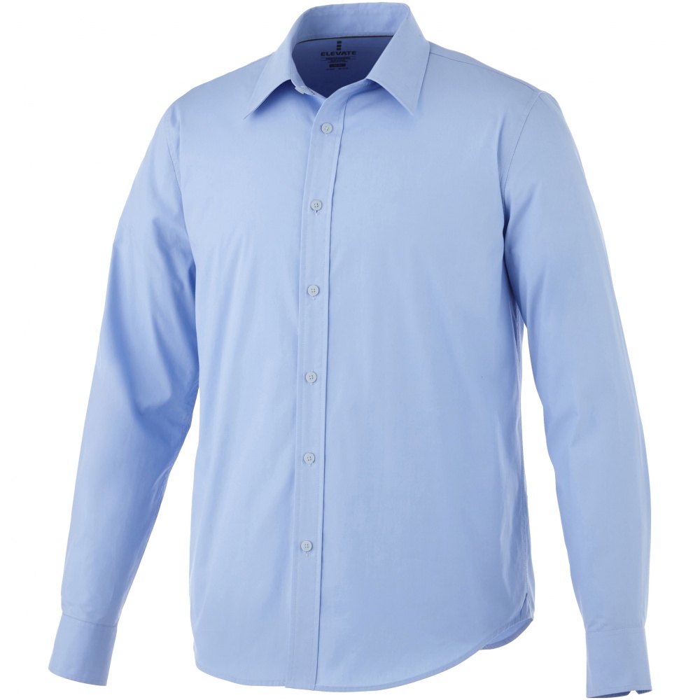 Logo trade promotional merchandise image of: Hamell long sleeve shirt, blue