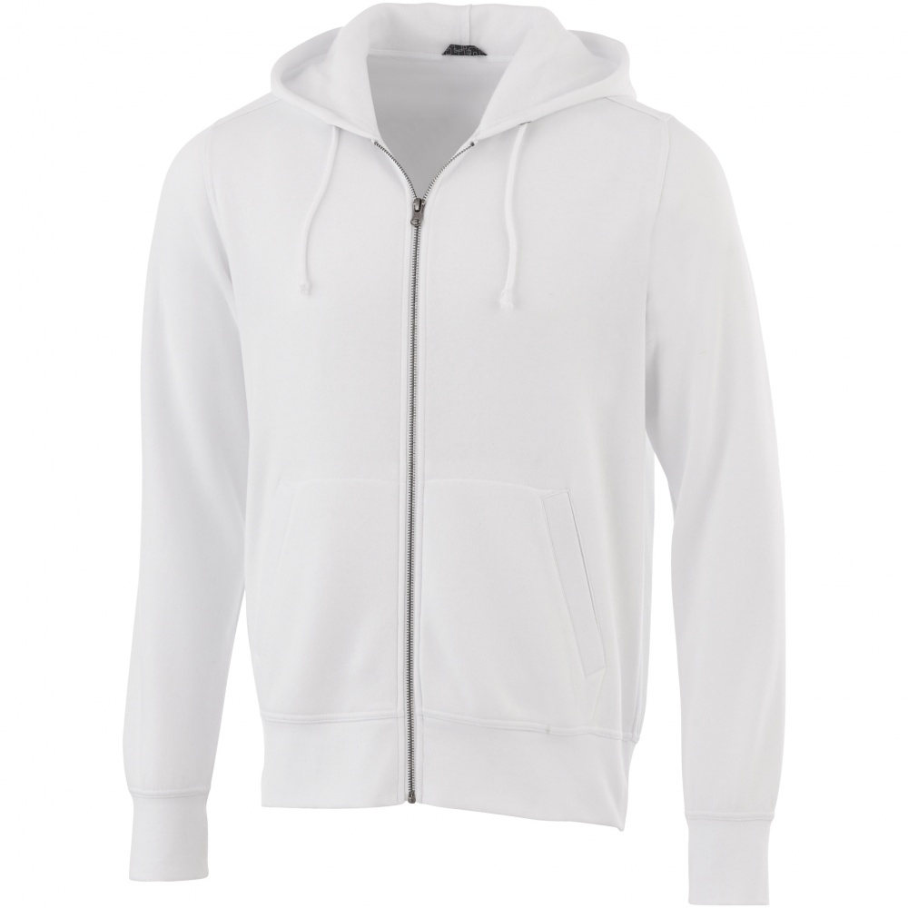 Logo trade promotional items image of: Cypress full zip hoodie, white