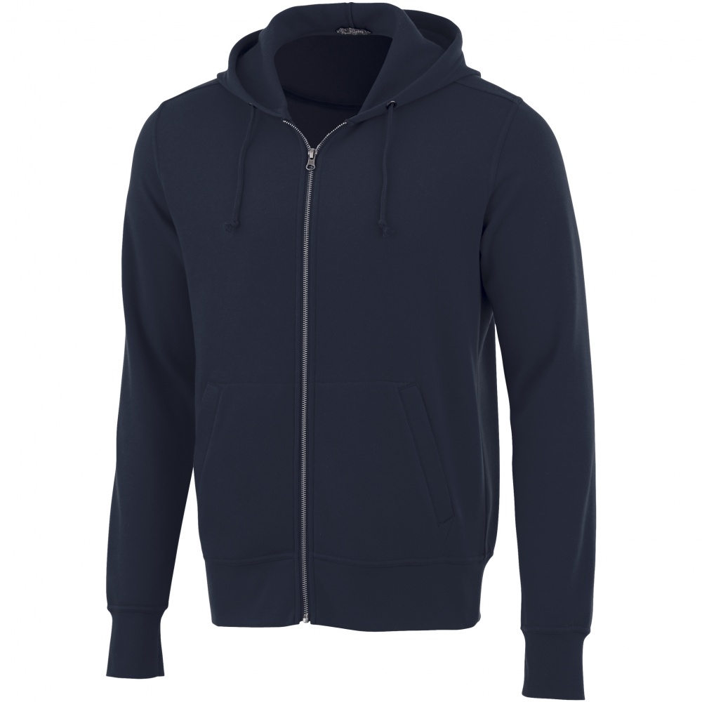 Logo trade promotional giveaways image of: Cypress full zip hoodie, navy blue