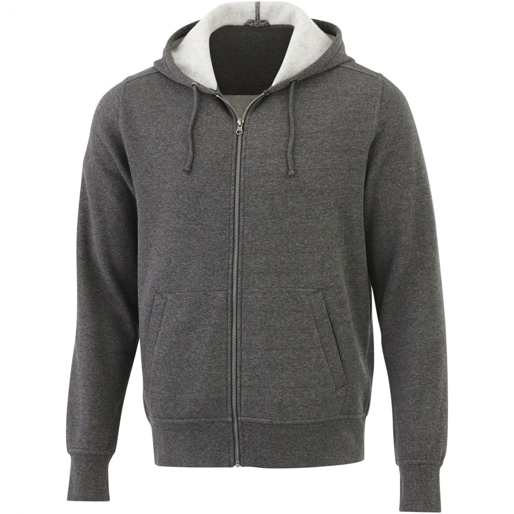 Logo trade promotional merchandise image of: Cypress full zip hoodie, dark grey