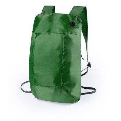 Logo trade advertising product photo of: Foldable backpack, Green