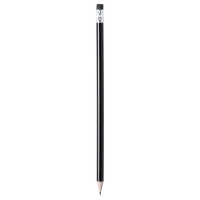 Logotrade promotional merchandise image of: Pencil with eraser, Black