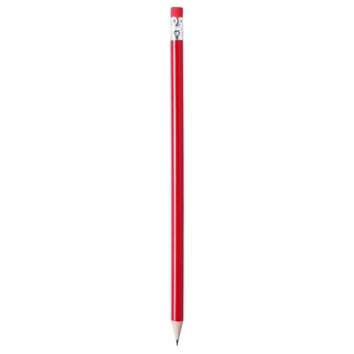 Logotrade promotional gift picture of: Pencil with eraser, Red