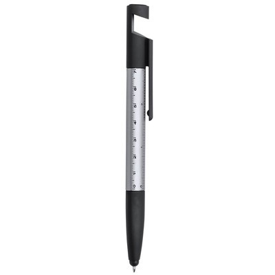 Logo trade promotional gifts picture of: Multifunctional tool, ball pen, screen cleaner, ruler, phone stand, touch pen, screwdrivers