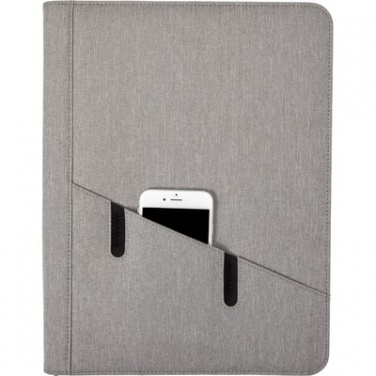 Logo trade corporate gifts picture of: Conference folder A4 with notepad, Grey