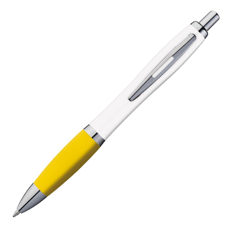 Logo trade promotional merchandise picture of: Ball pen KALININGRAD, Yellow