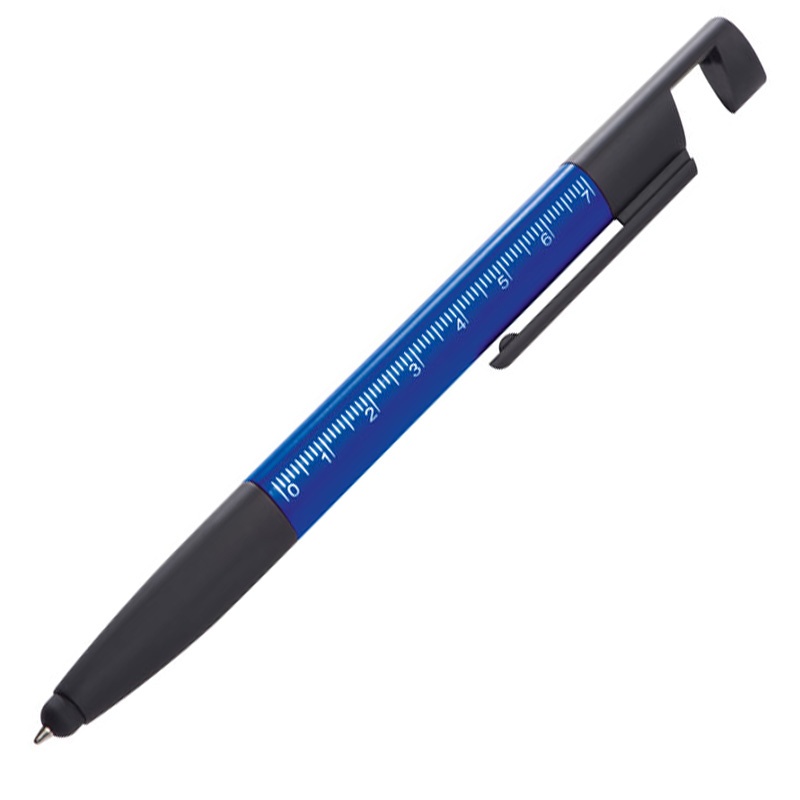 Logo trade business gifts image of: Plastic ball pen DAAN, Blue