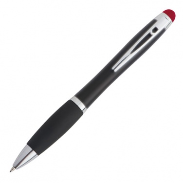 Logo trade corporate gifts image of: Light up touch pen for engraving LA NUCIA, Red