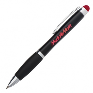 Logotrade promotional item picture of: Light up touch pen for engraving LA NUCIA, Red