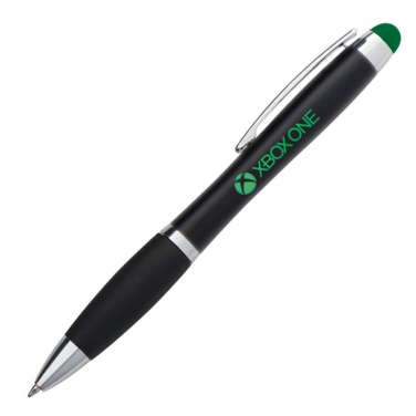 Logotrade promotional product picture of: Light up touch pen for engraving LA NUCIA, Green