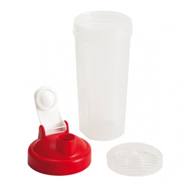 Logo trade promotional gifts picture of: 600 ml Muscle Up shaker, red