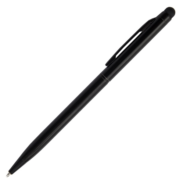 Logo trade promotional items image of: Touch Top ballpen, black