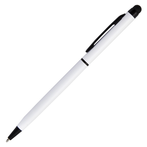 Logotrade promotional giveaways photo of: Touch Top ballpen, white