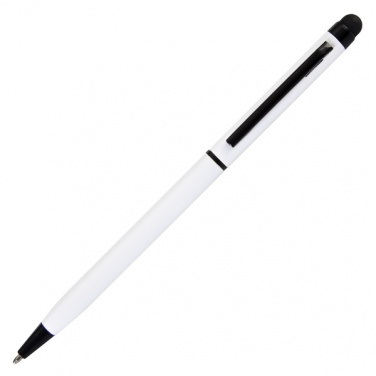 Logo trade promotional gifts image of: Touch Top ballpen, white