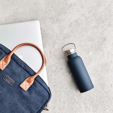 Logo trade business gift photo of: Miles insulated bottle, navy