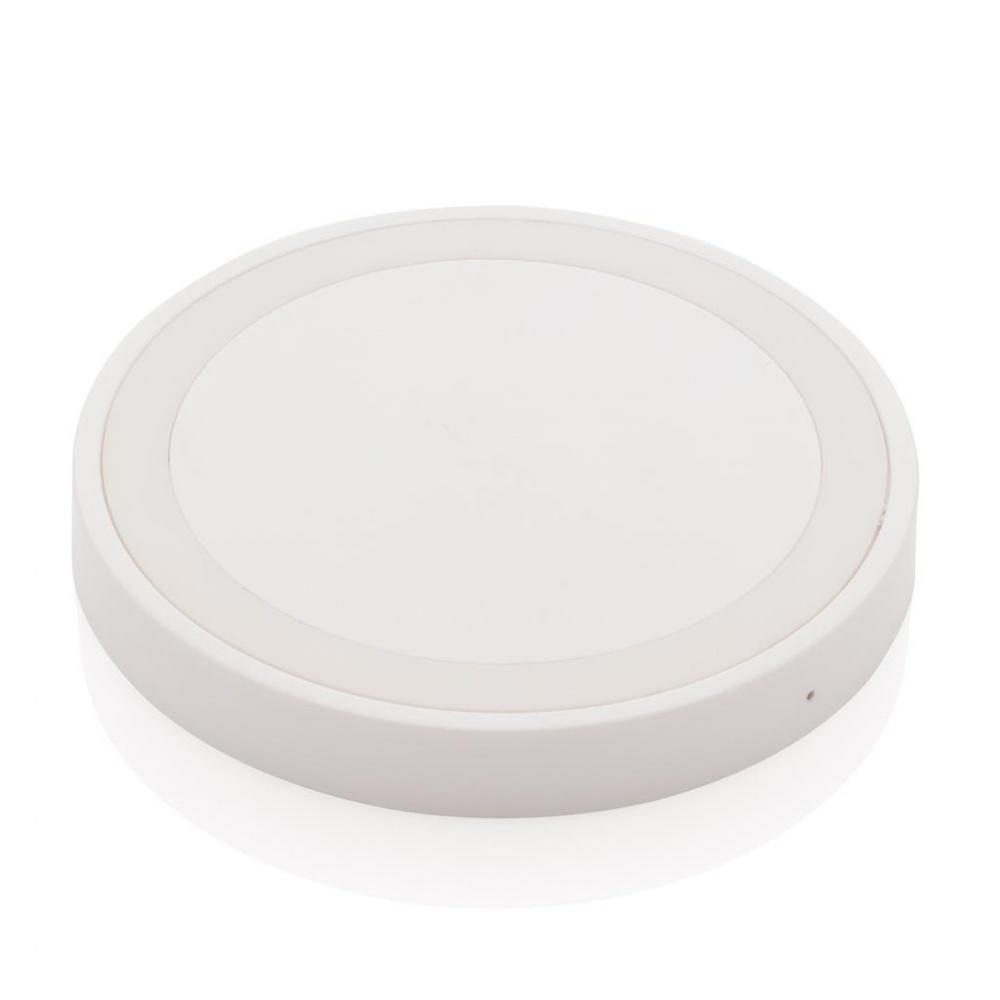 Logo trade promotional product photo of: 5W wireless charging pad round, white