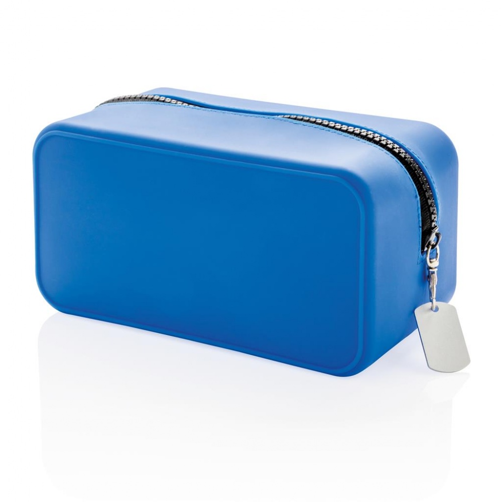 Logotrade promotional item image of: Leak proof silicon toiletry bag, blue