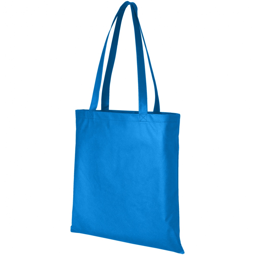 Logo trade promotional merchandise photo of: Zeus non woven convention tote, blue