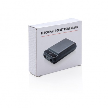 Logotrade promotional merchandise image of: 10.000 mAh pocket powerbank, Black