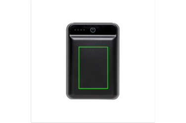 Logotrade promotional merchandise photo of: 10.000 mAh pocket powerbank, Black