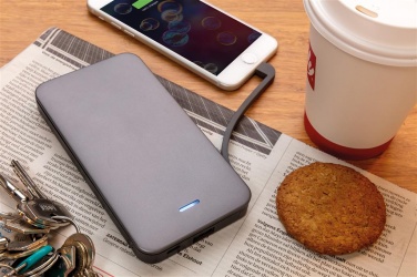 Logo trade promotional products picture of: 10.000 mAh MFi licensed powerbank , silver