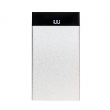 Logotrade corporate gift image of: 6.000 mAh flat powerbank digital display, Silver