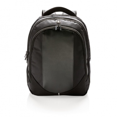 Logo trade corporate gifts picture of: Swiss Peak laptop backpack, Black