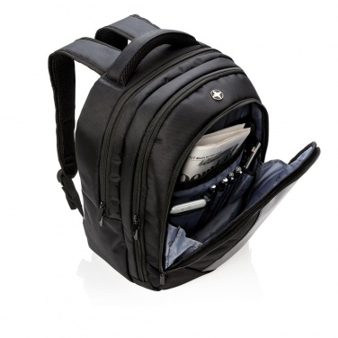 Logo trade promotional gift photo of: Swiss Peak laptop backpack, Black