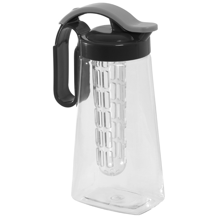 Logo trade business gift photo of: Large infuser water bottle, 1800 ml, dark grey