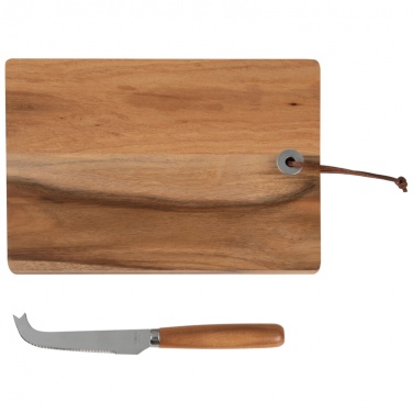 Logo trade promotional products picture of: Wooden board with cheese knife