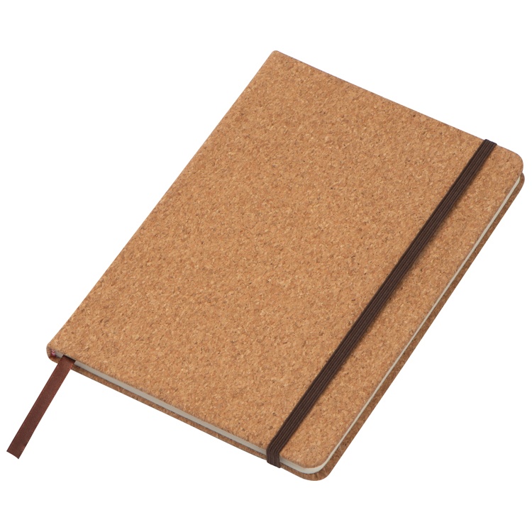 Logo trade business gift photo of: Cork notebook - DIN A5, beige