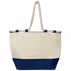 Beach bag with drawstring, dark blue