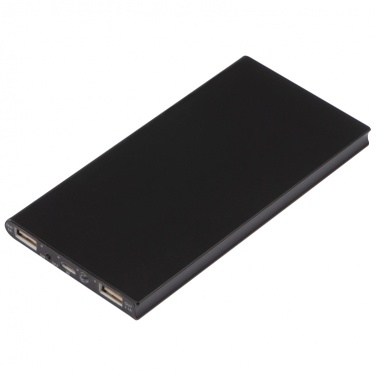 Logo trade promotional items image of: Solar powerbank - 8000 mAh, black