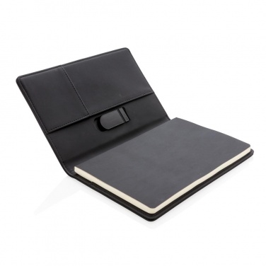 Logo trade advertising product photo of: Light up logo notebook A5, Black