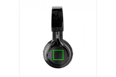 Logo trade advertising products picture of: Wireless light up logo headphone, black