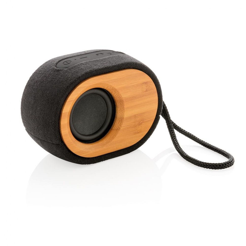 Logo trade business gift photo of: Cool Bamboo X  speaker, black