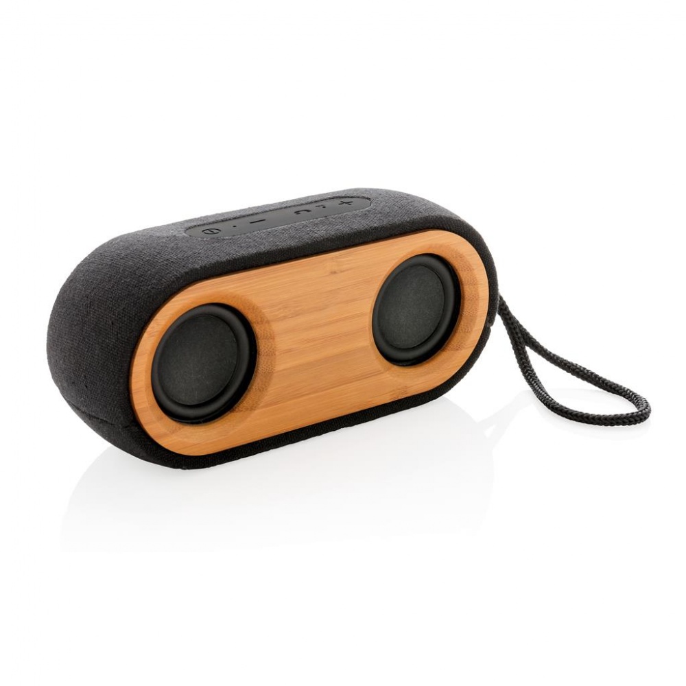 Logotrade business gifts photo of: Bamboo X double speaker, black