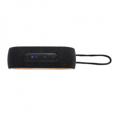 Logo trade promotional gifts image of: Bamboo X double speaker, black