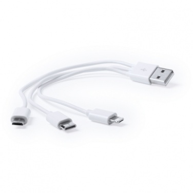 Logo trade promotional gift photo of: Charging cable, blue box