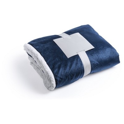 Logotrade corporate gift image of: Blanket fleece, navy/white