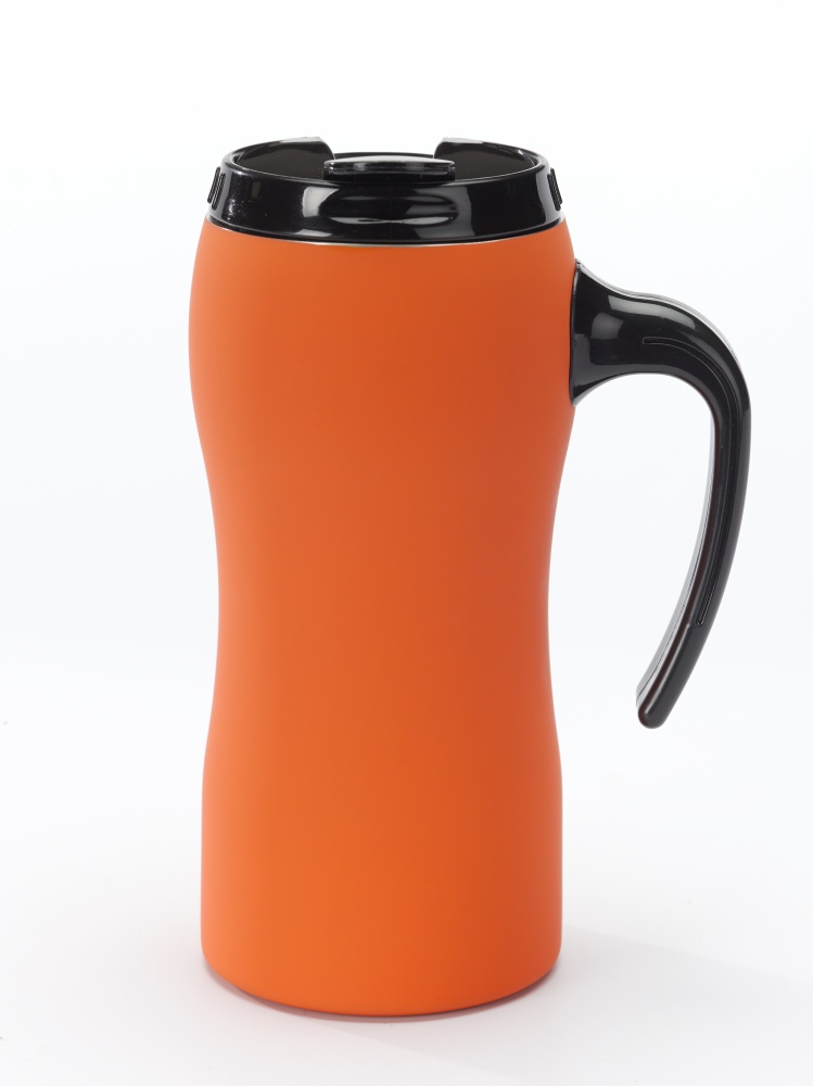 Logo trade corporate gifts picture of: THERMAL MUG COLORISSIMO, 500 ml, orange