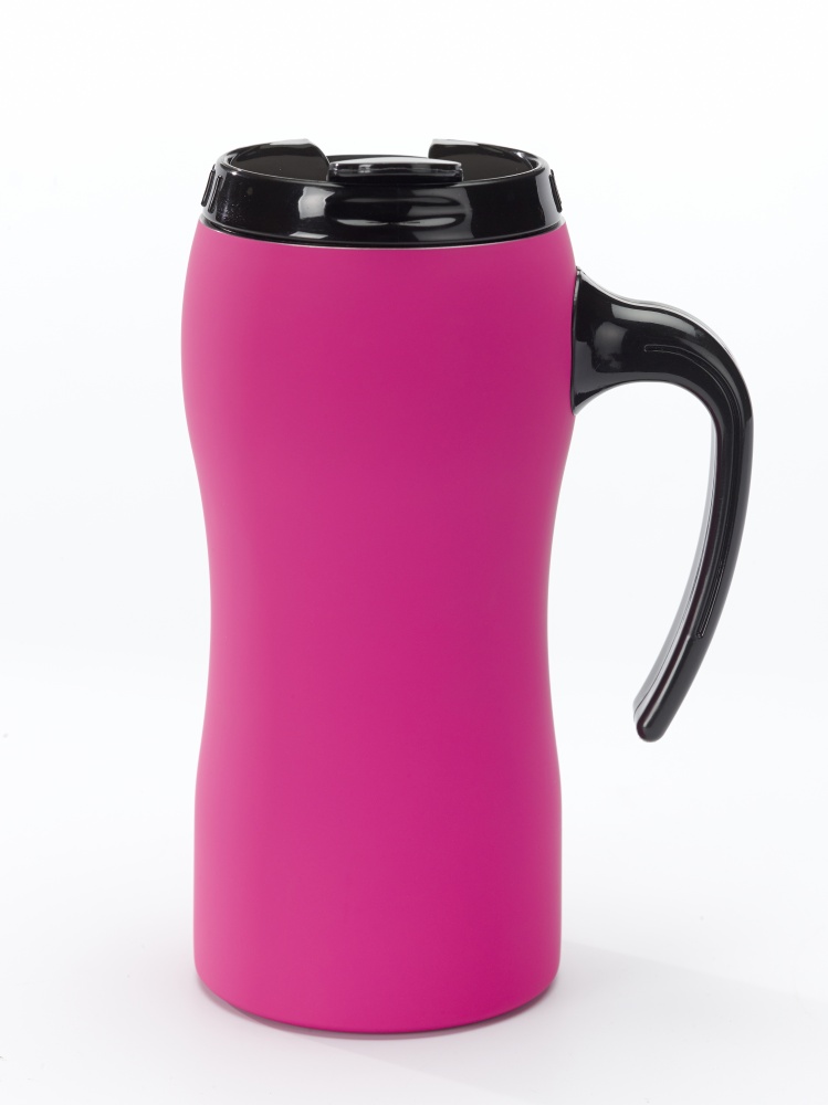 Logotrade promotional item picture of: THERMAL MUG COLORISSIMO, 500 ml, rose