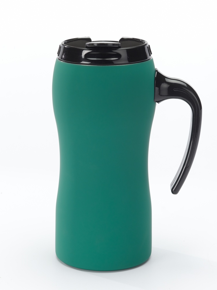 Logo trade corporate gifts image of: THERMAL MUG COLORISSIMO, 500 ml, green